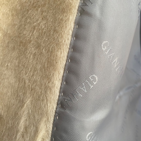 NWT Gianni Feraud pale camel top coat with notched lapel Size 10 - Picture 8 of 12